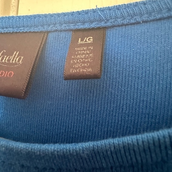 Rafaella Stud Embellished Cotton Short Sleeve Top - Picture 4 of 5